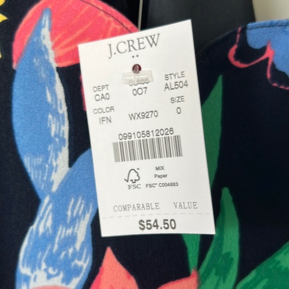J Crew Factory cami. Navy/floral. Size 0. NWT. - Picture 3 of 4